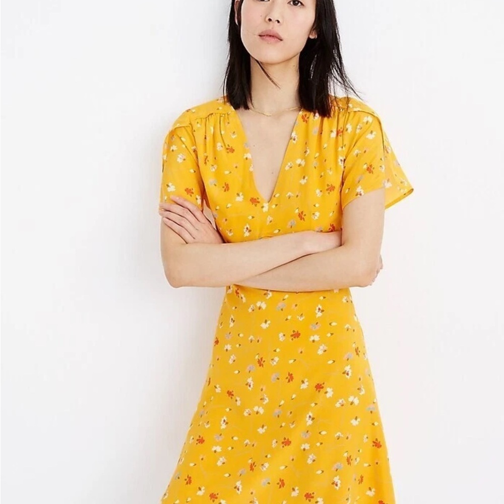 Madewell Belladonna 100% silk floral dress